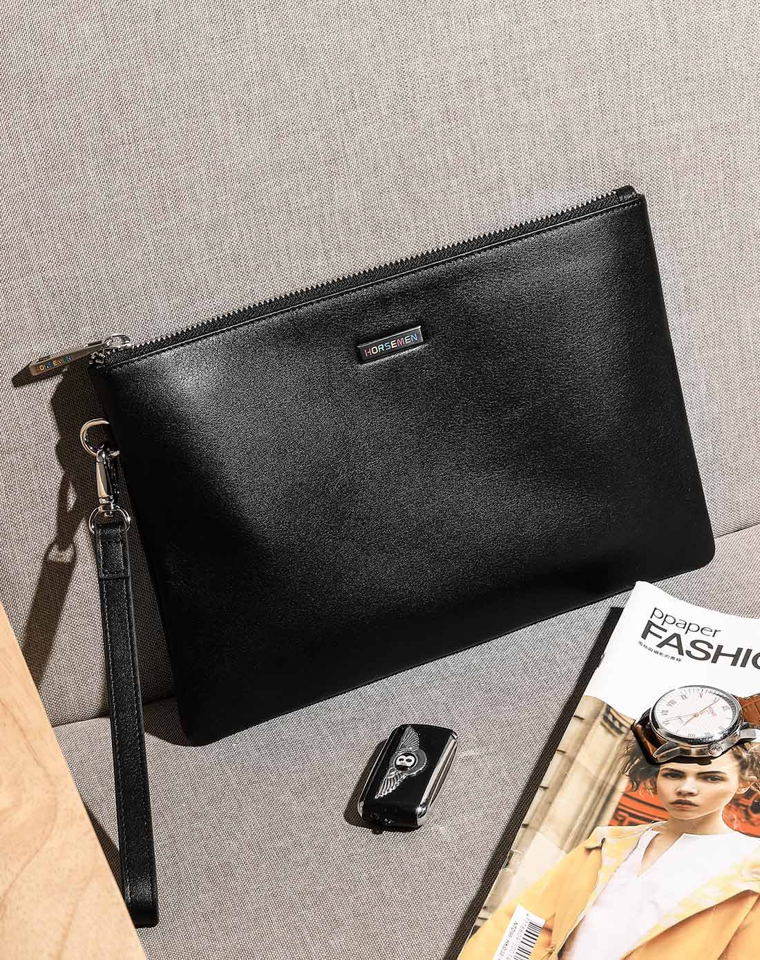 男手包真皮 头层牛皮大容量封信包 手挽包