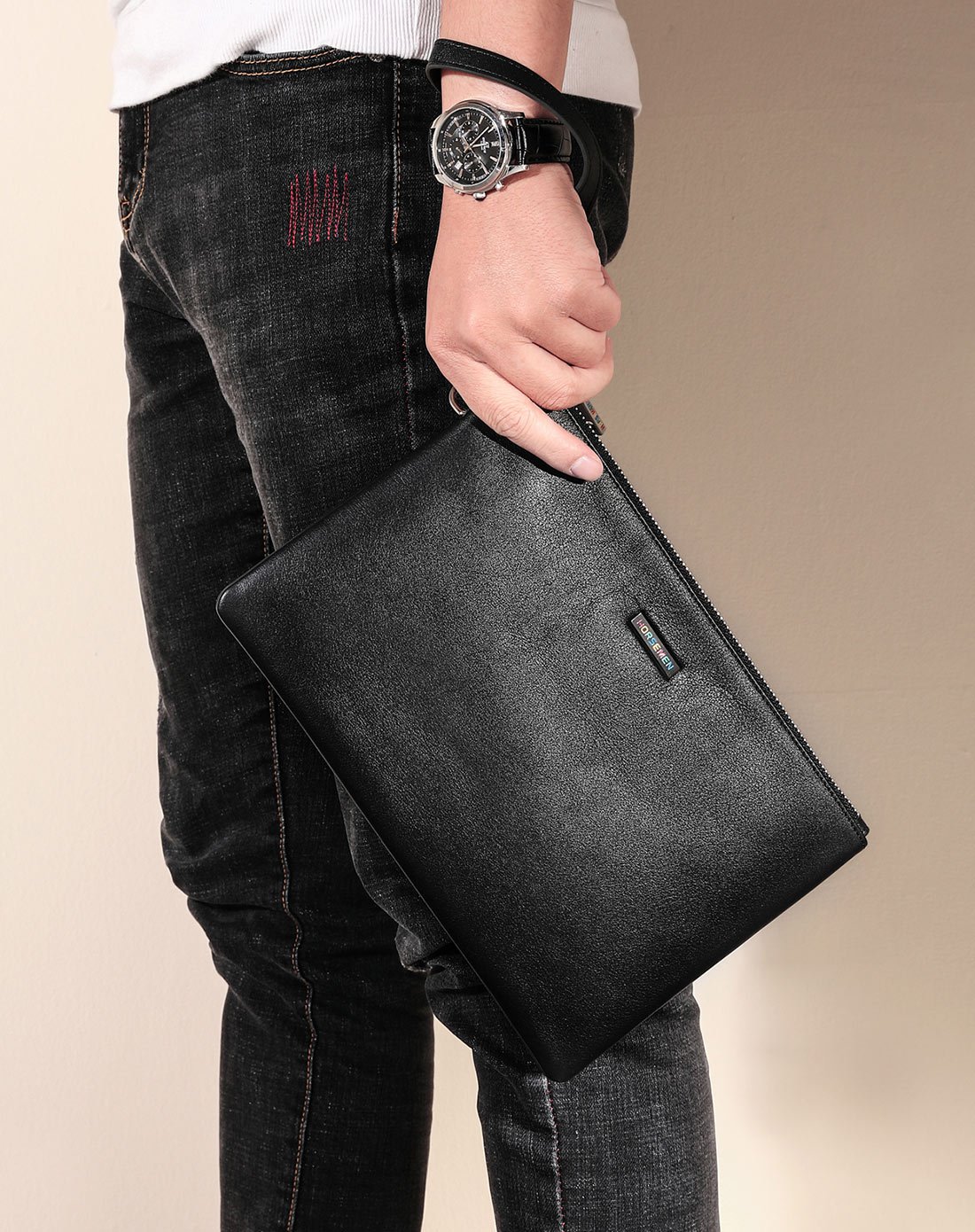 男手包真皮 头层牛皮大容量封信包 手挽包