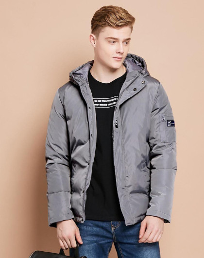 真维斯男装专场-会员日 真维斯外套男 冬装 男装潮流简约连帽油光布