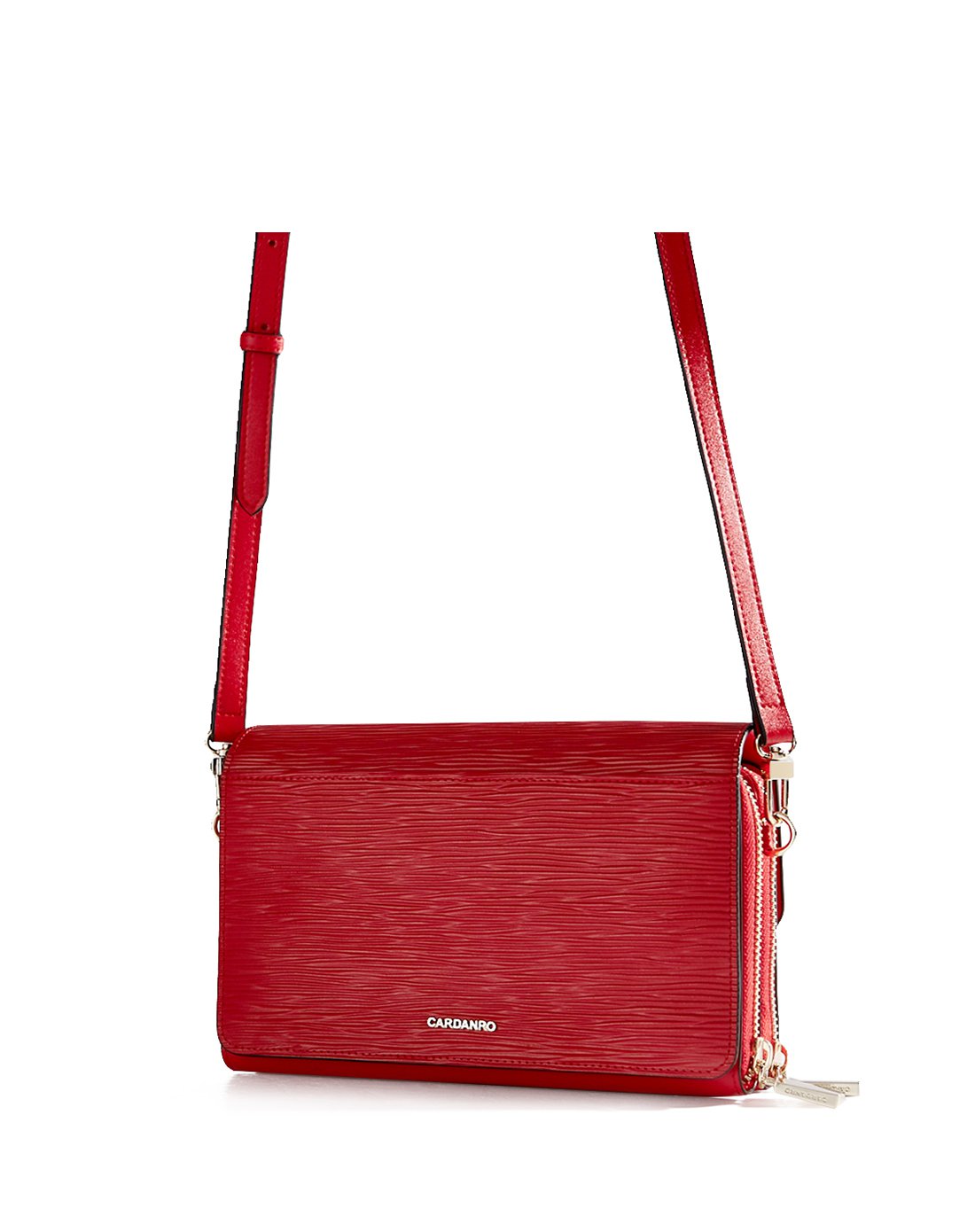 卡丹路(cardanro)新款时尚单肩斜挎百搭韩版简约双拉链小包潮