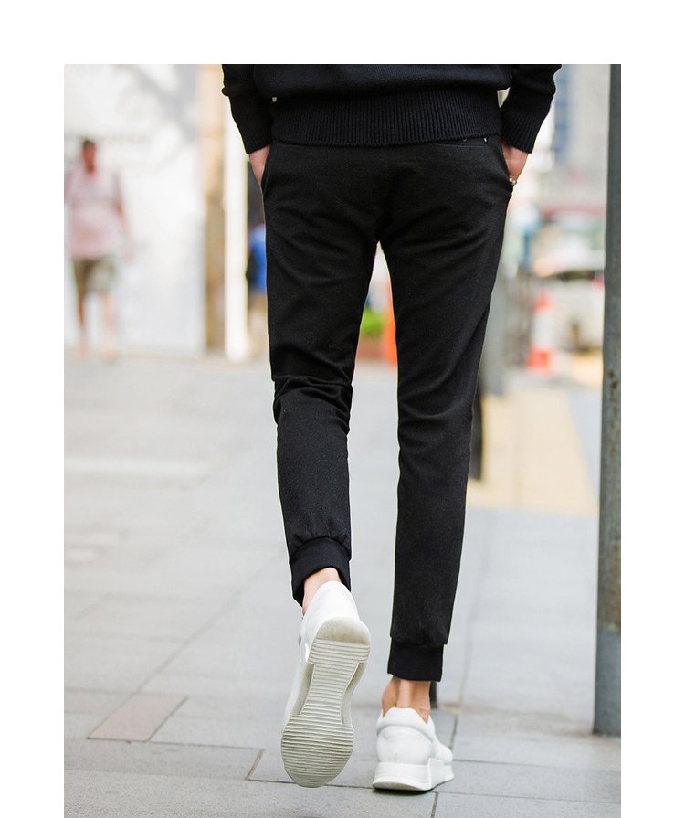 冬装新品男款休闲个性斜插袋休闲长裤