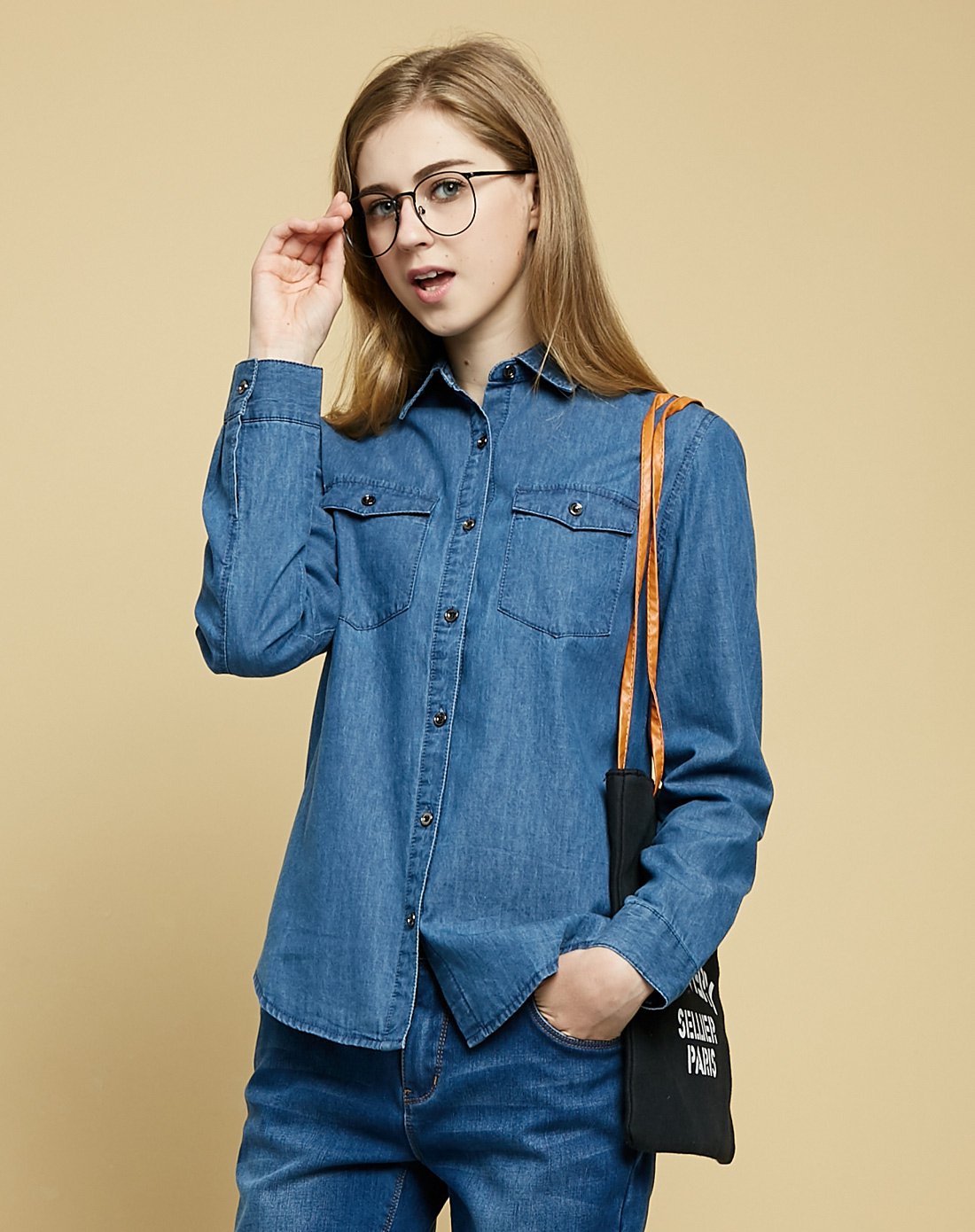 真维斯jeanswest女装专场1-1 真维斯衬衫女长袖 冬装 女士韩版保暖加