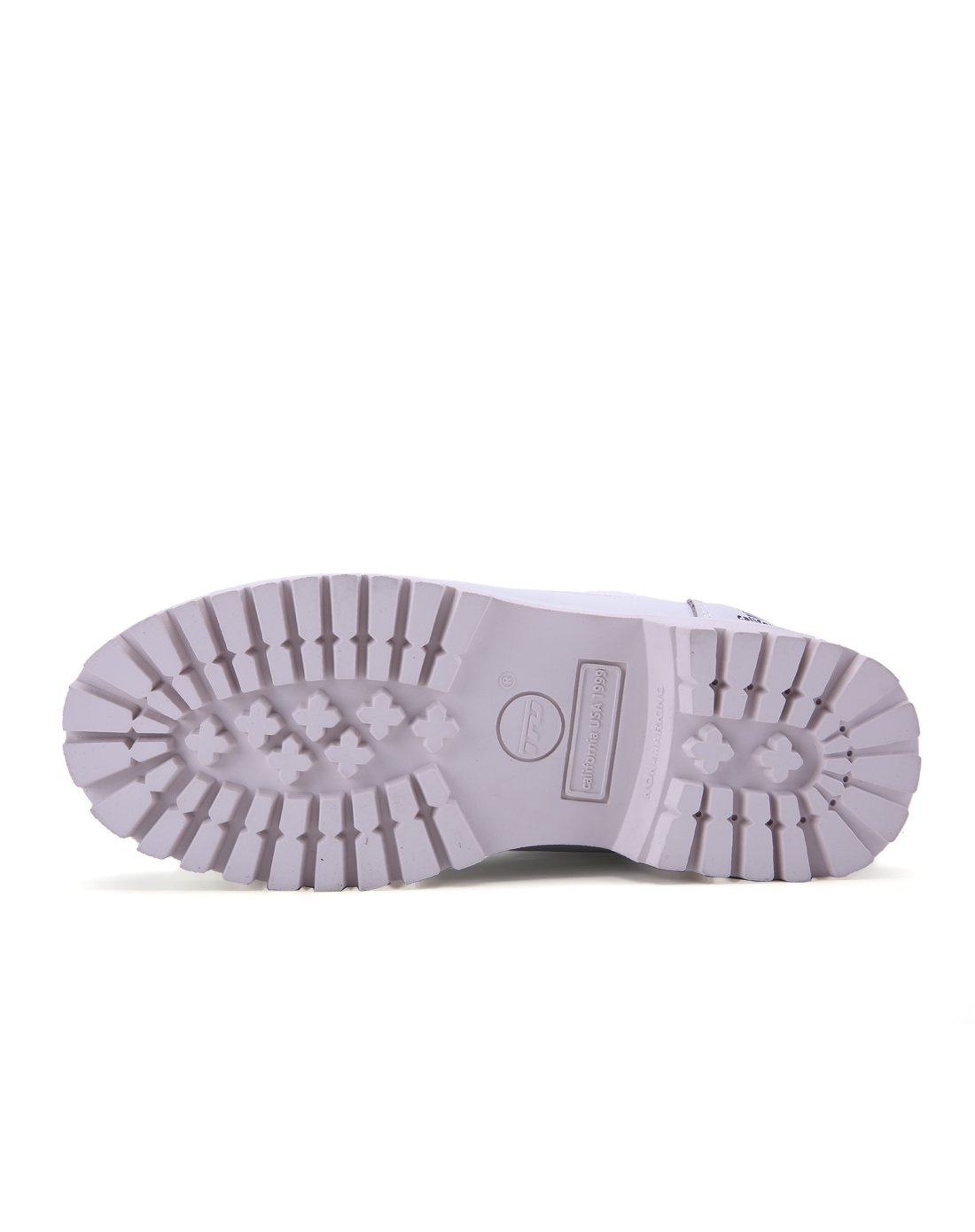 tfo 牛皮面料 橡胶防滑鞋底 女鞋高帮小白鞋工装休闲鞋 白色 35