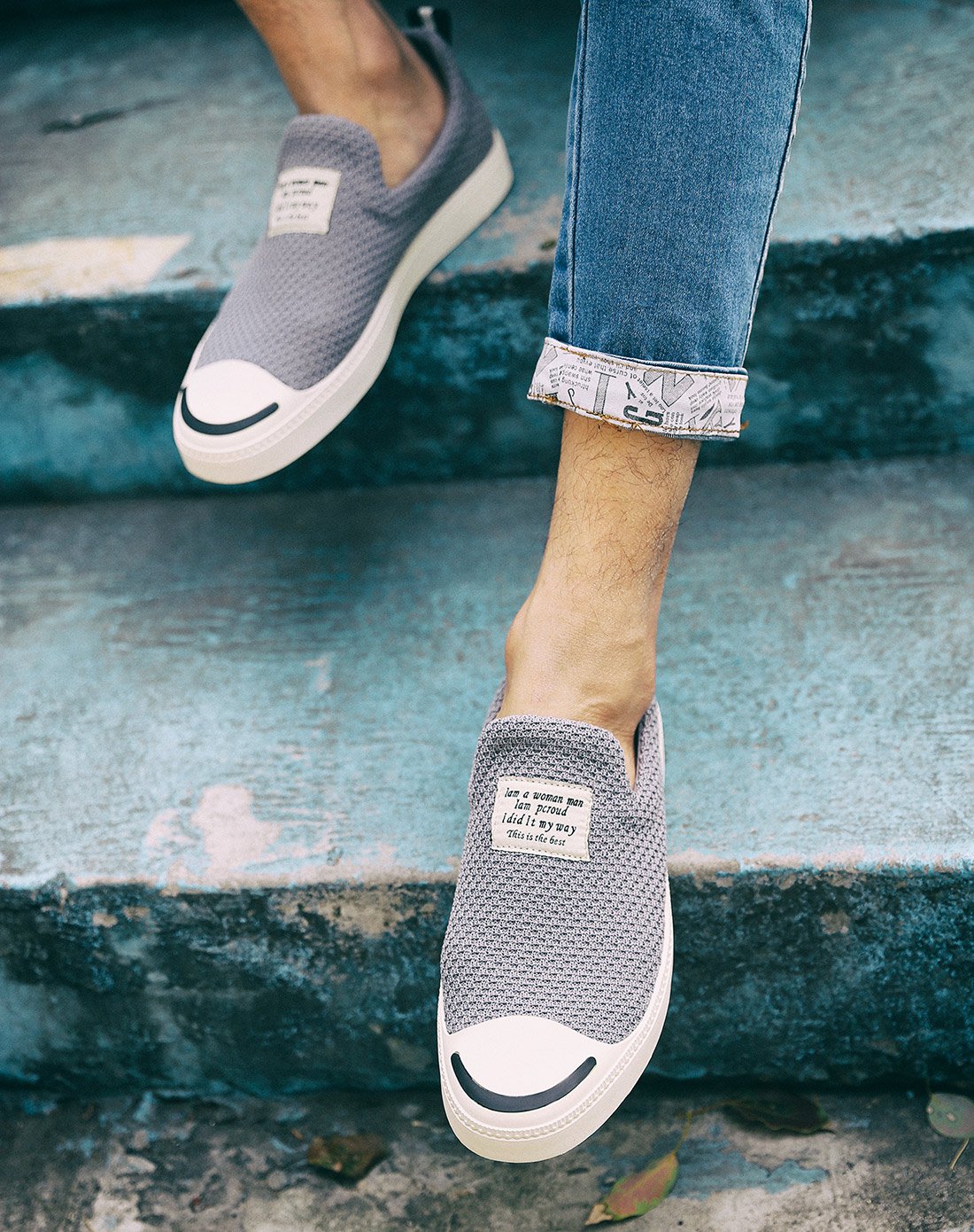 轻便透气开口笑休闲鞋