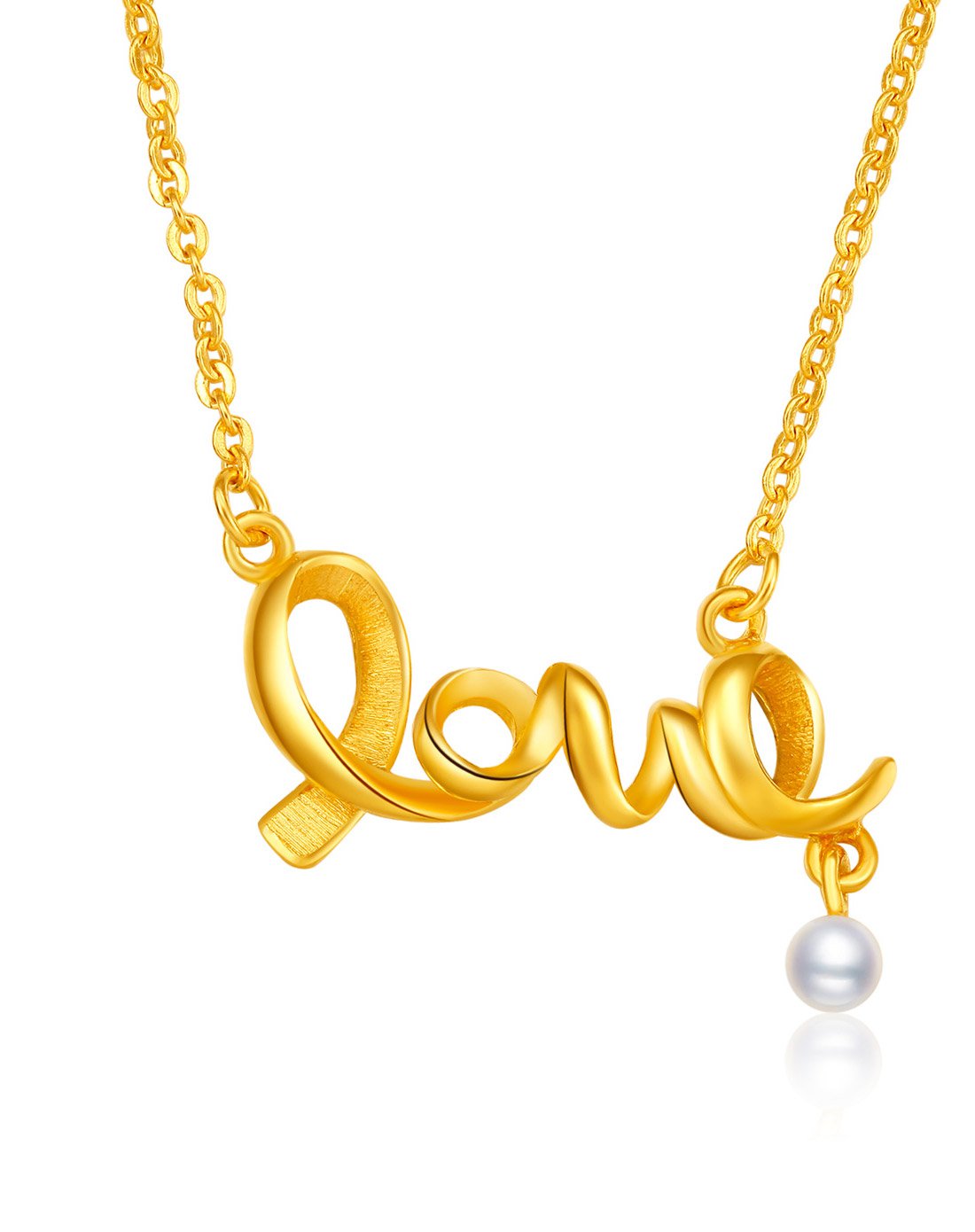 精选-百泰首饰百泰 足金套链love锁骨链(计价)xlv17080012000_唯品会