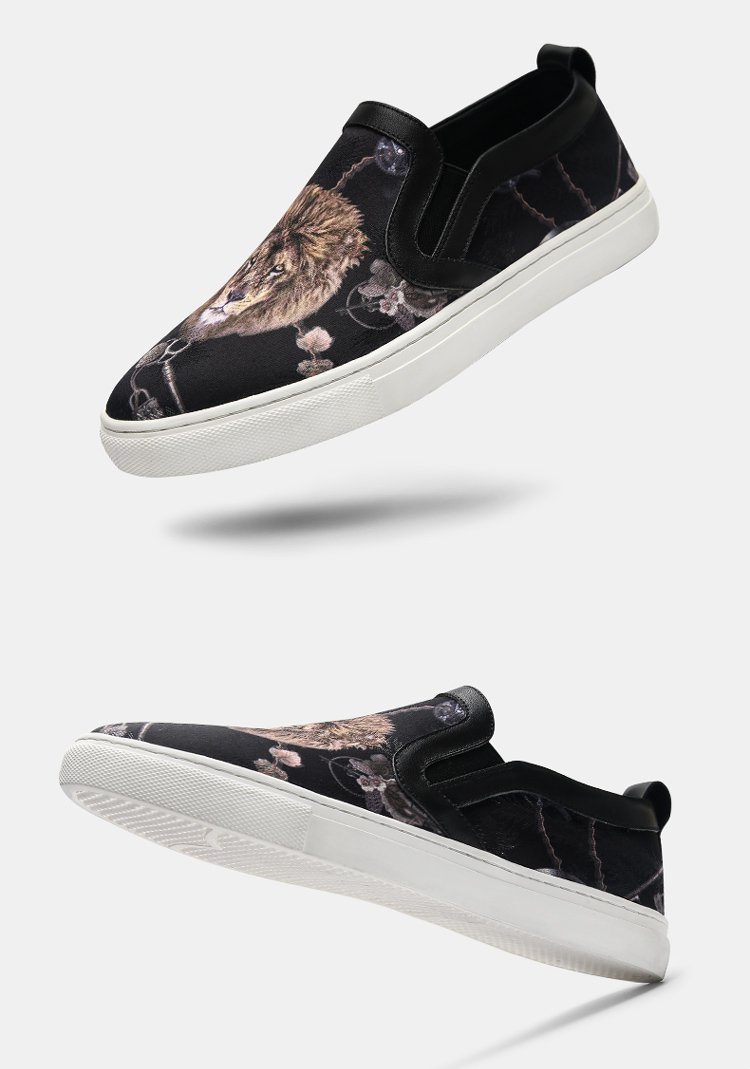 新款时尚狮头 舒适便捷一脚蹬乐福鞋