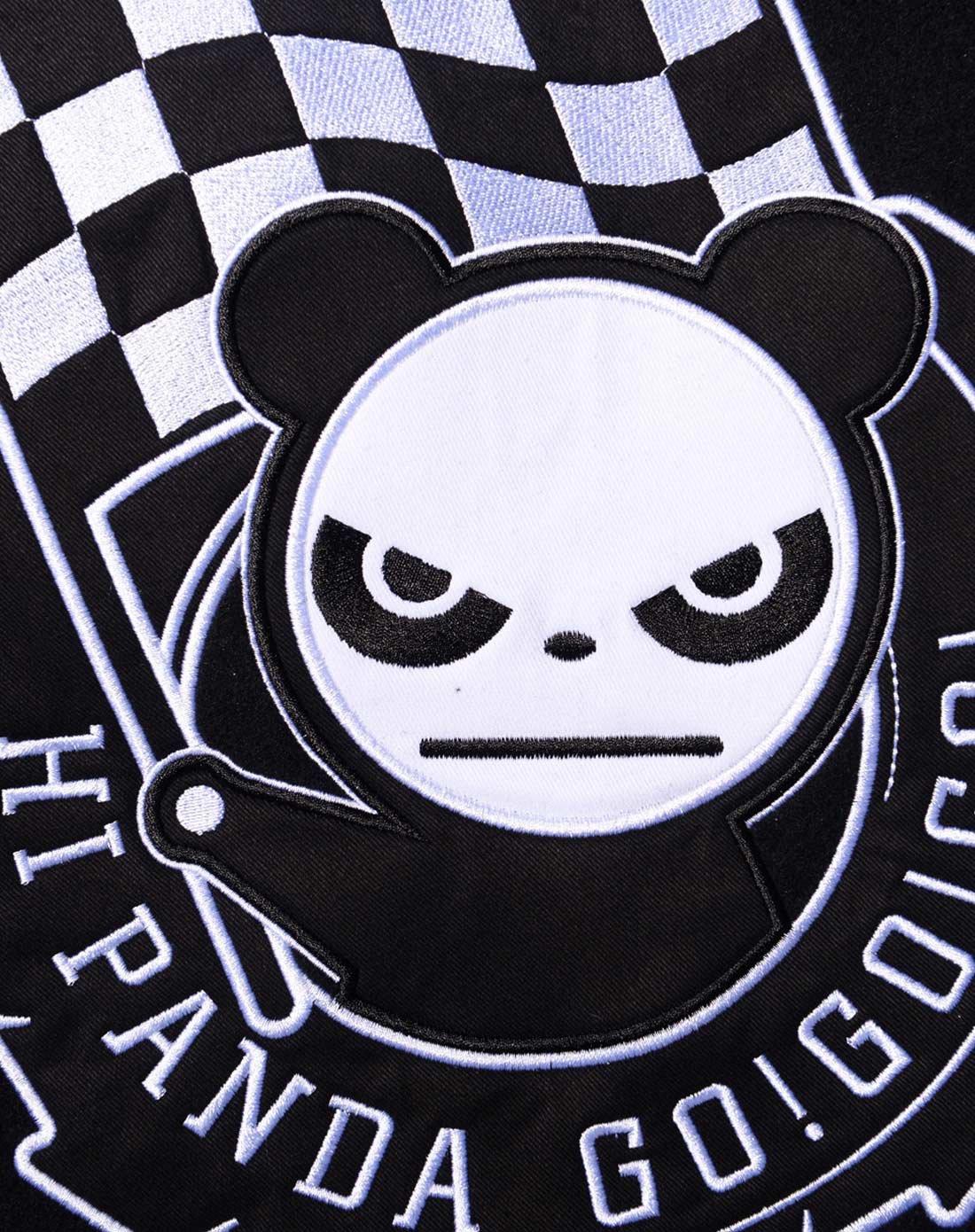 hipanda你好熊猫新款潮牌女款拼皮棒球棉服 外套