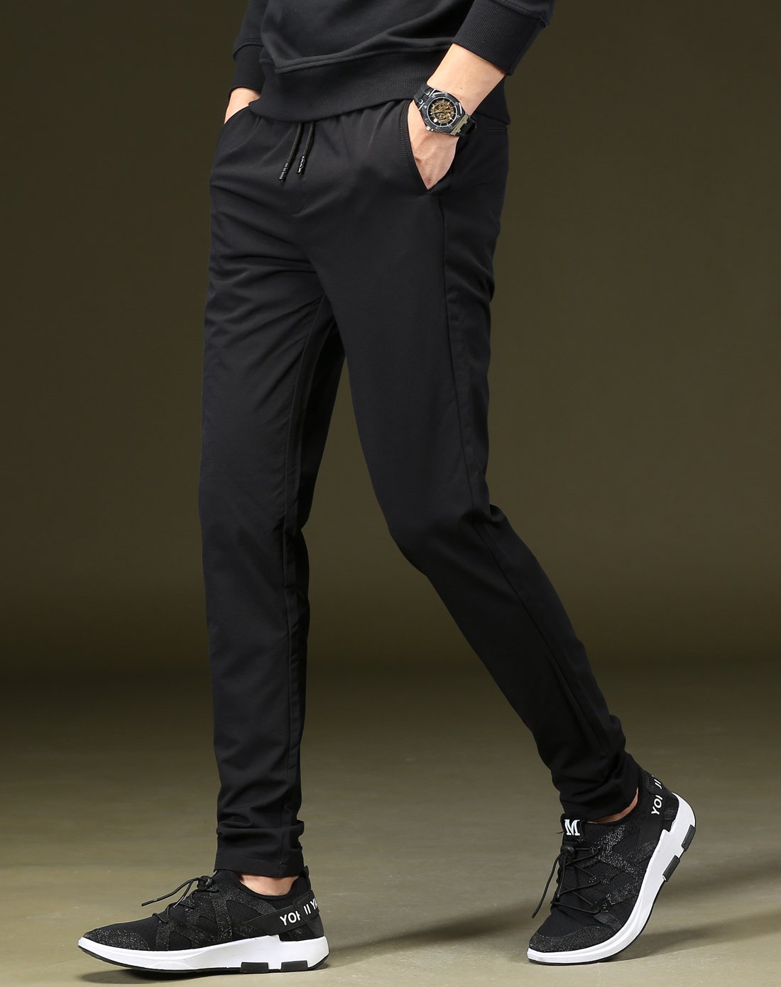 时尚休闲 男士休闲裤 小脚弹力