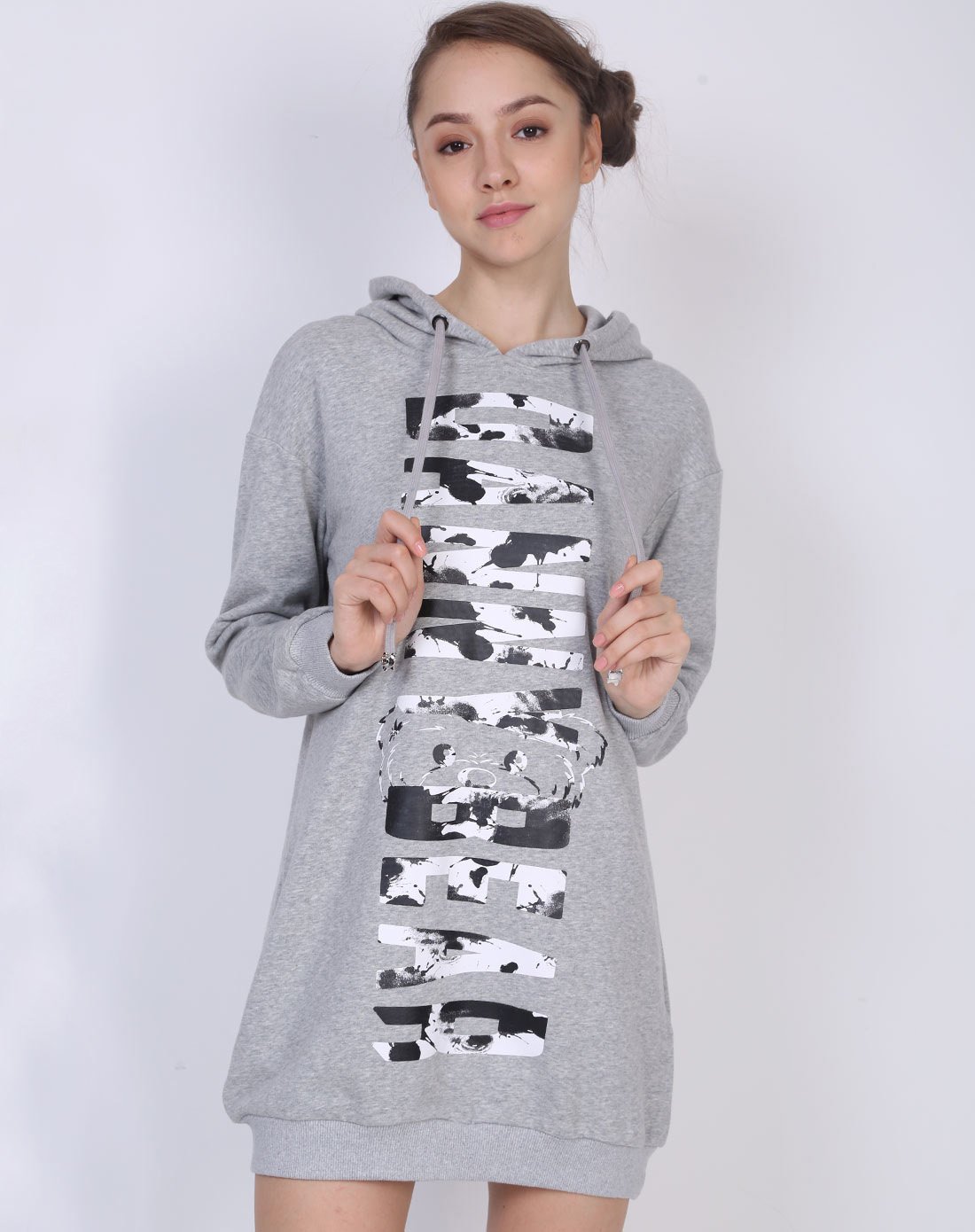 女装 卫衣 丹尼熊(danny bear) danny bear 女式连帽长袖中长款卫衣