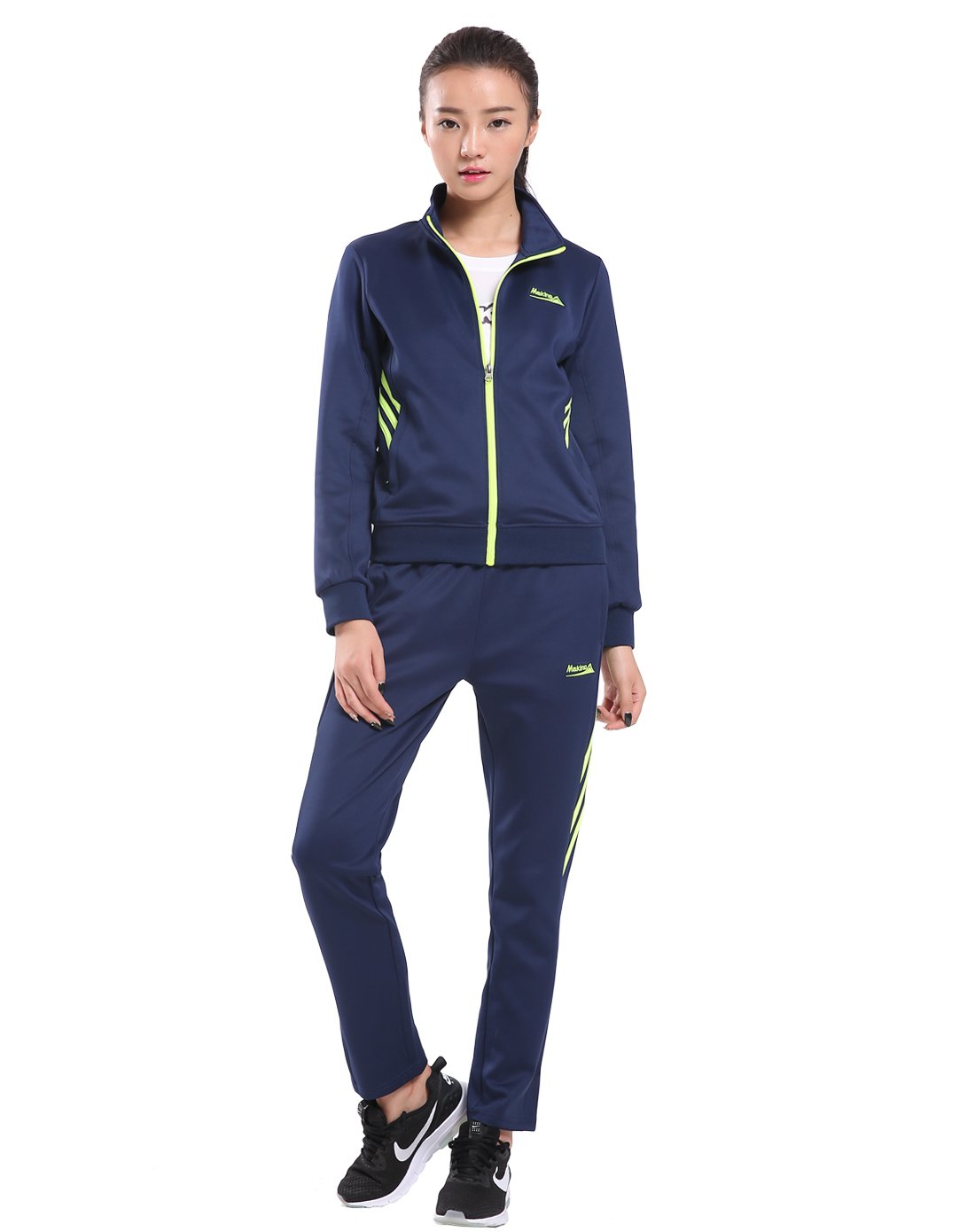 犸凯奴makino 冬季潮流百搭跑步健身运动服女士加厚服装休闲时尚运动