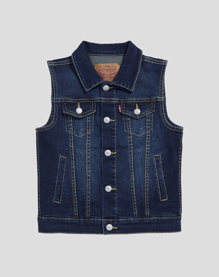 李维斯levi's男女童levis 男童牛仔马甲l61621ve658a15_唯品会