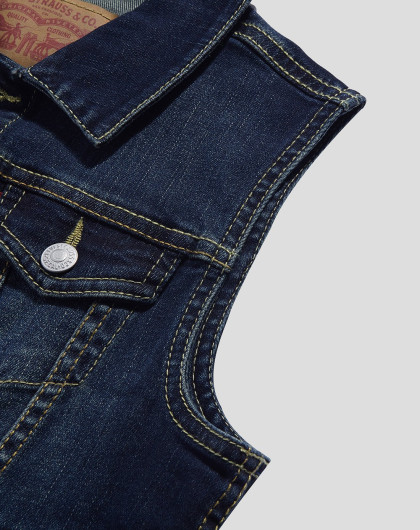 李维斯levi's男女童levis 男童牛仔马甲l61621ve658a15_唯品会