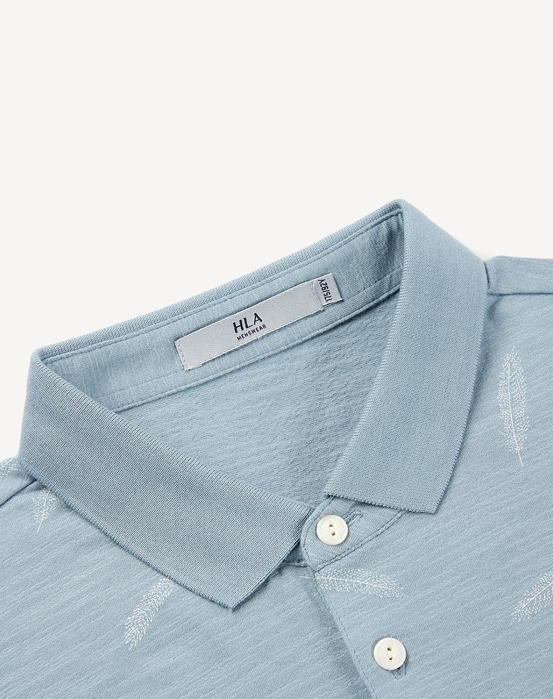 2018夏季新款男士透气羽毛图案短袖t恤polo