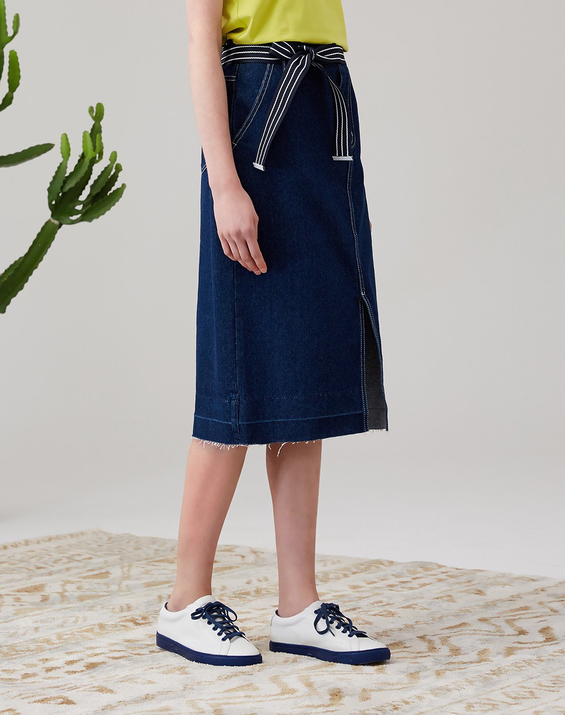 夏装新款中长款半身裙女h型自然腰包臀裙棉女式半截裙