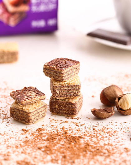 榛子巧克力味夹心威化饼干 90g*3