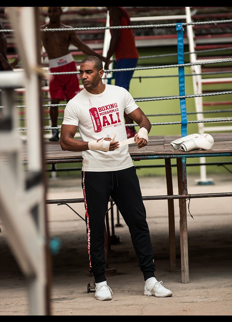 ak男装 春夏新款阿里系列拳击印花男士休闲潮流短袖t恤上衣