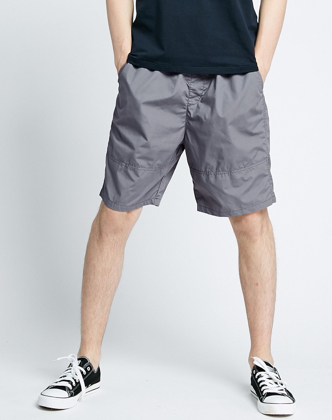 真维斯短裤男 2018夏季新品 男装纯色沙滩裤宽松五分短裤