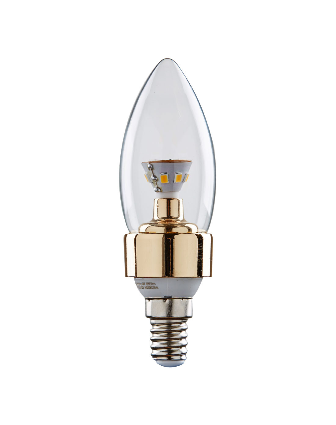 奥朵led灯泡e14螺口亮度节能灯lamp蜡烛灯拉尾尖泡4w照明光源