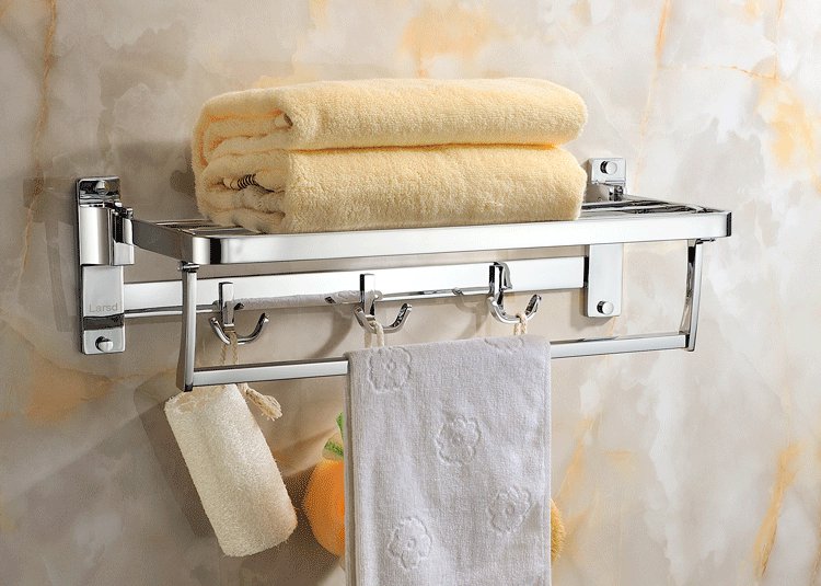莱尔诗丹(larsd) 1089a 浴巾架 折叠50cm 毛巾架 浴室挂件 卫浴挂件