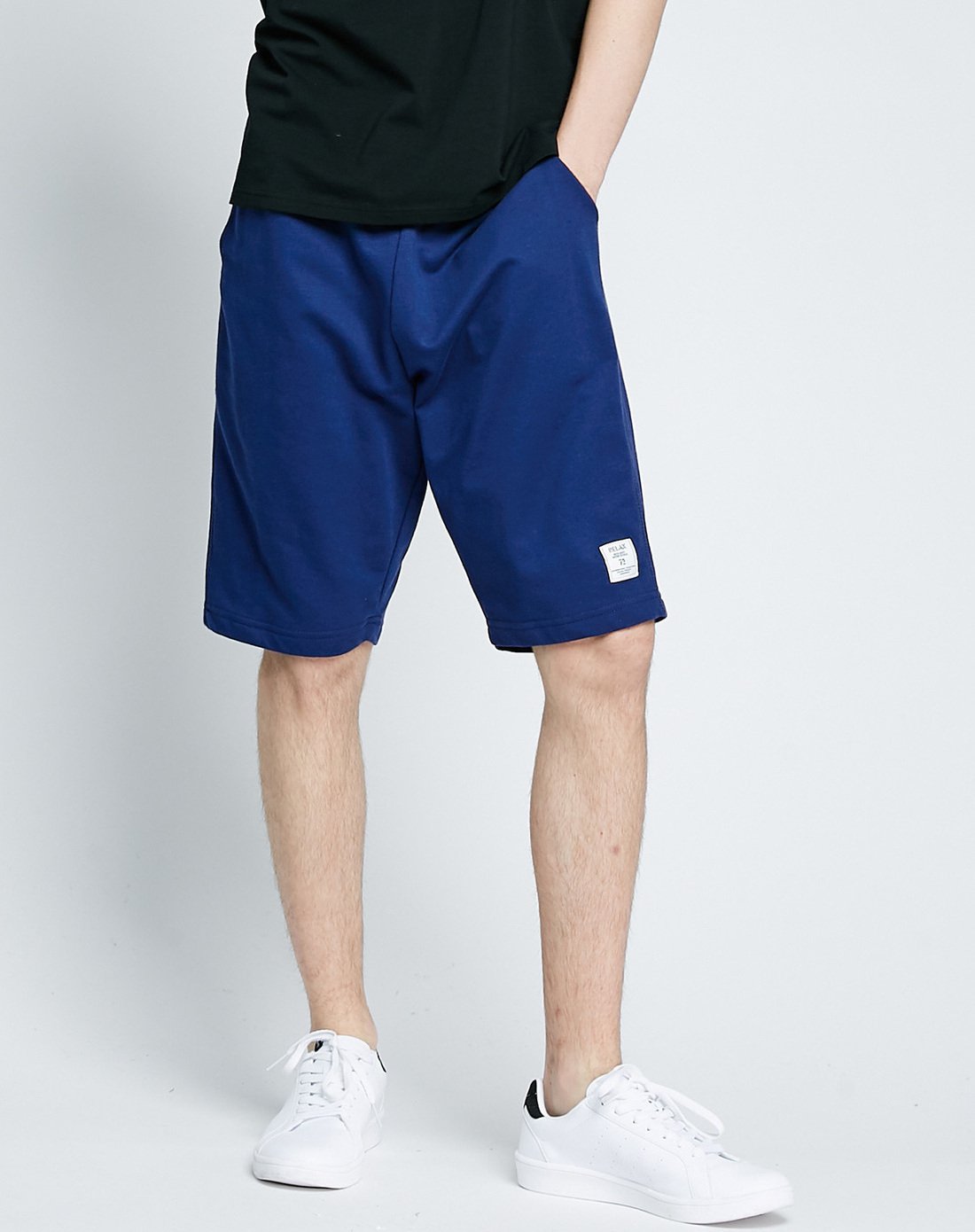 真维斯短裤男 夏装 韩版男装纯色宽松针织休闲运动裤五分裤子