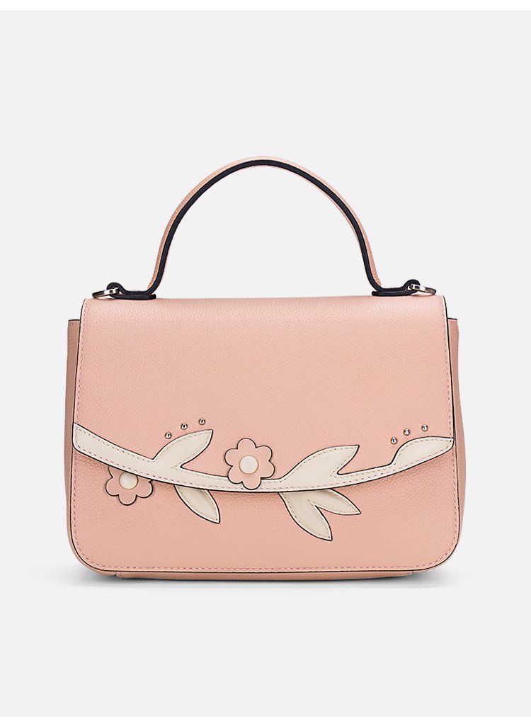 【牛皮原创设计】甜美皮贴画2018夏季新品女士包包手提包女包 图案