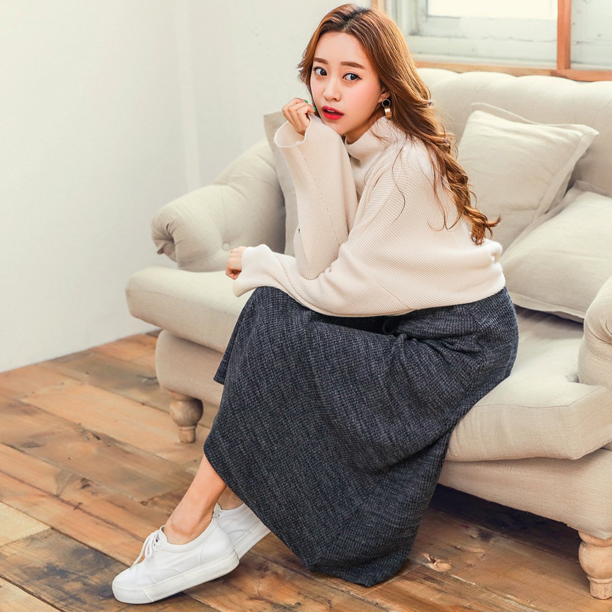 2018秋季新款韩版女装半身裙秋装春秋冬淑女风休闲宽松a字中长款裙子