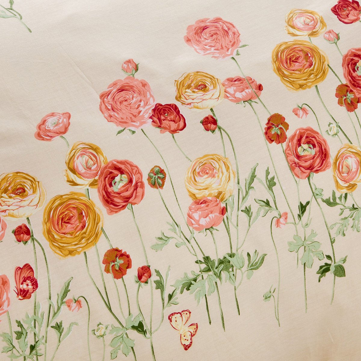 小清新纯棉斜纹床单被罩英伦简约北欧烂漫唯美床上三/四件套