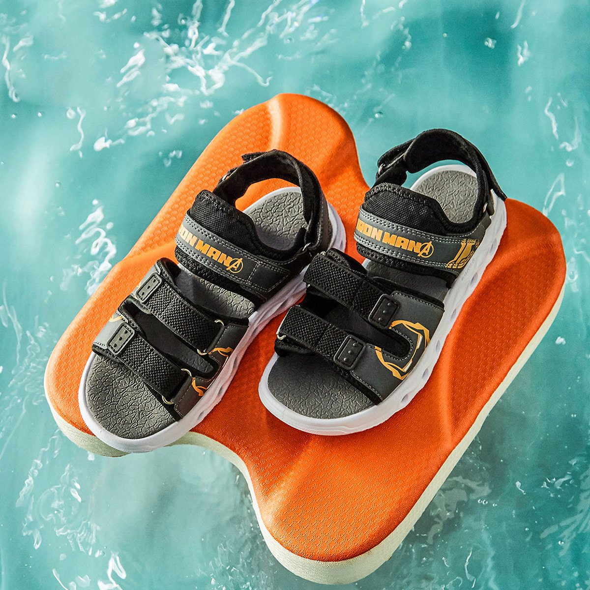 漫威蜘蛛侠钢铁侠 男童夏季凉鞋能量环舒适透气中大童沙滩鞋凉鞋