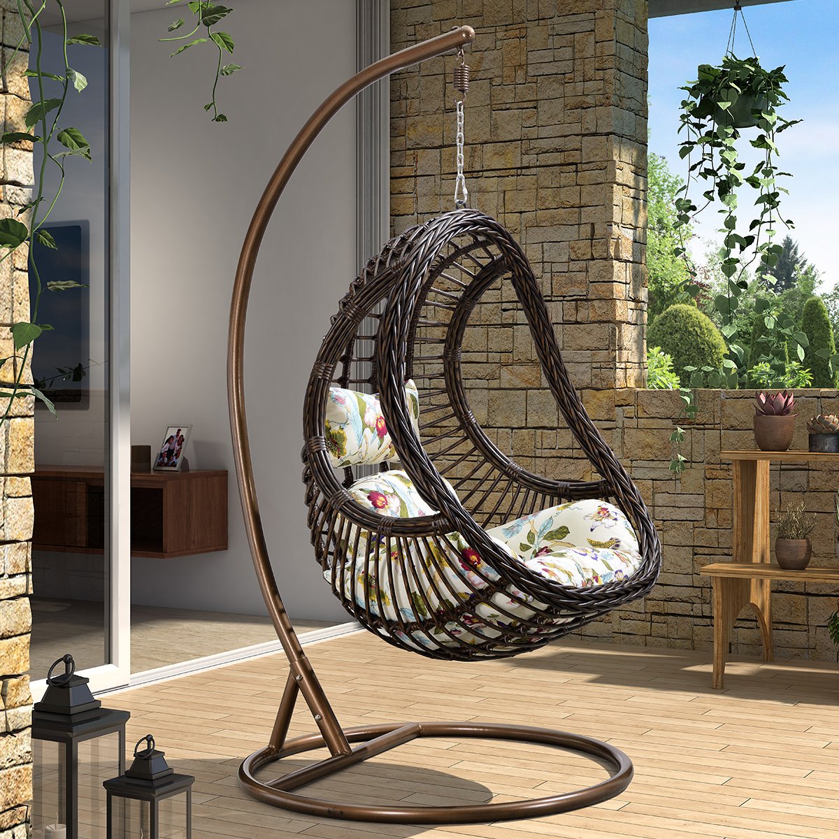 现代简约室内秋千客厅摇篮椅成人摇椅藤椅户外单人吊椅吊篮