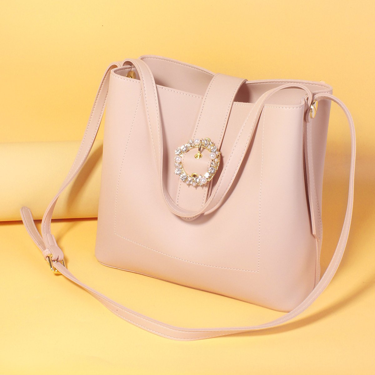 大包包女包手提包大容量2018新款时尚单肩水桶包女包大包沐茵包