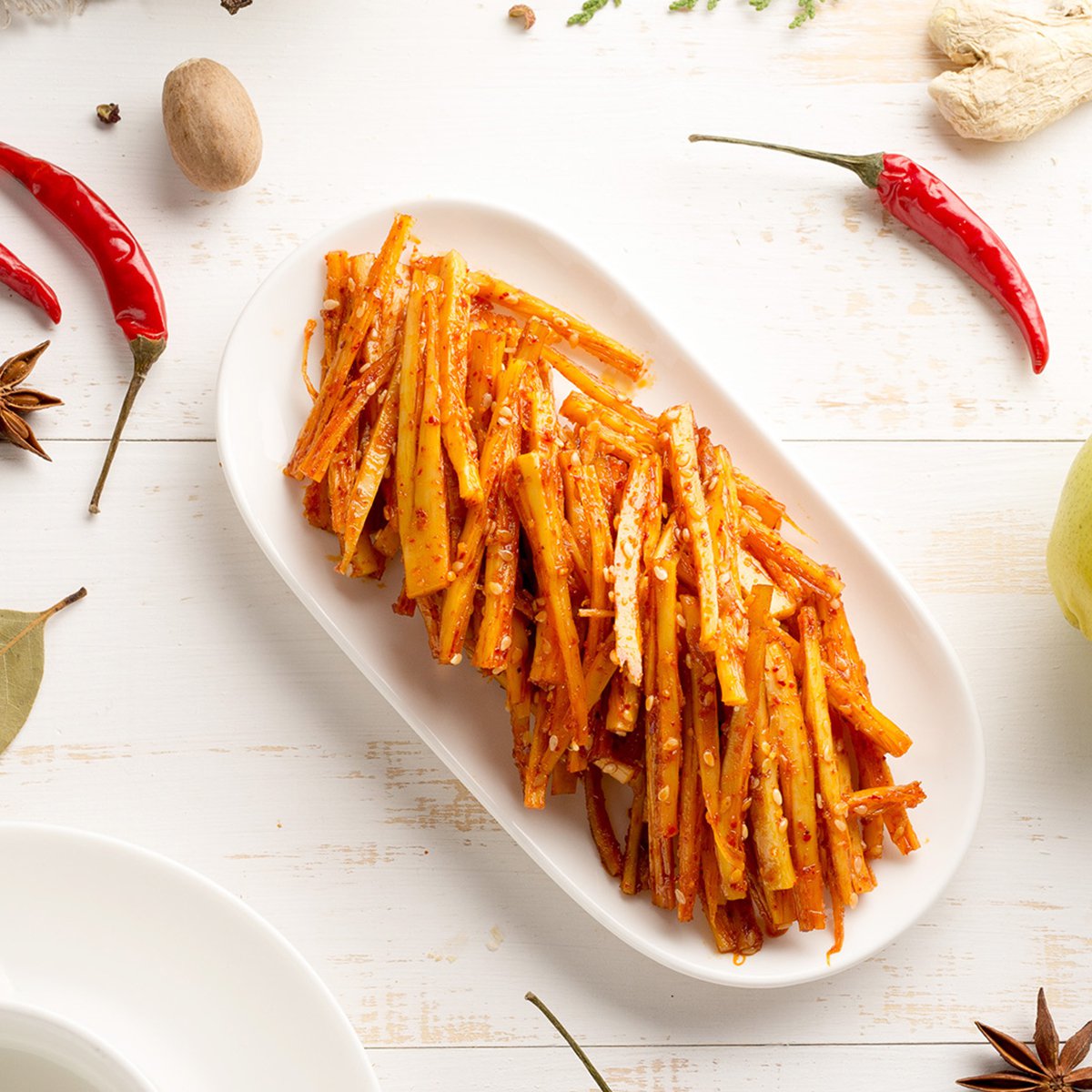 休闲零食 内蒙古特产 100g酥香牛板筋 泡椒