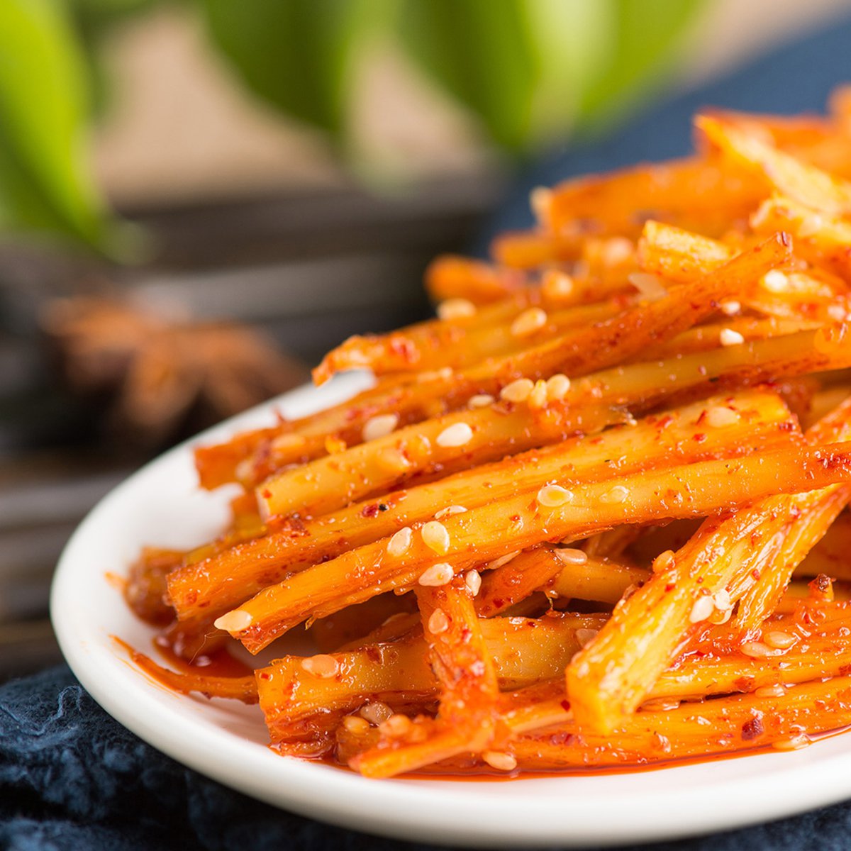 休闲零食 内蒙古特产 100g酥香牛板筋 泡椒