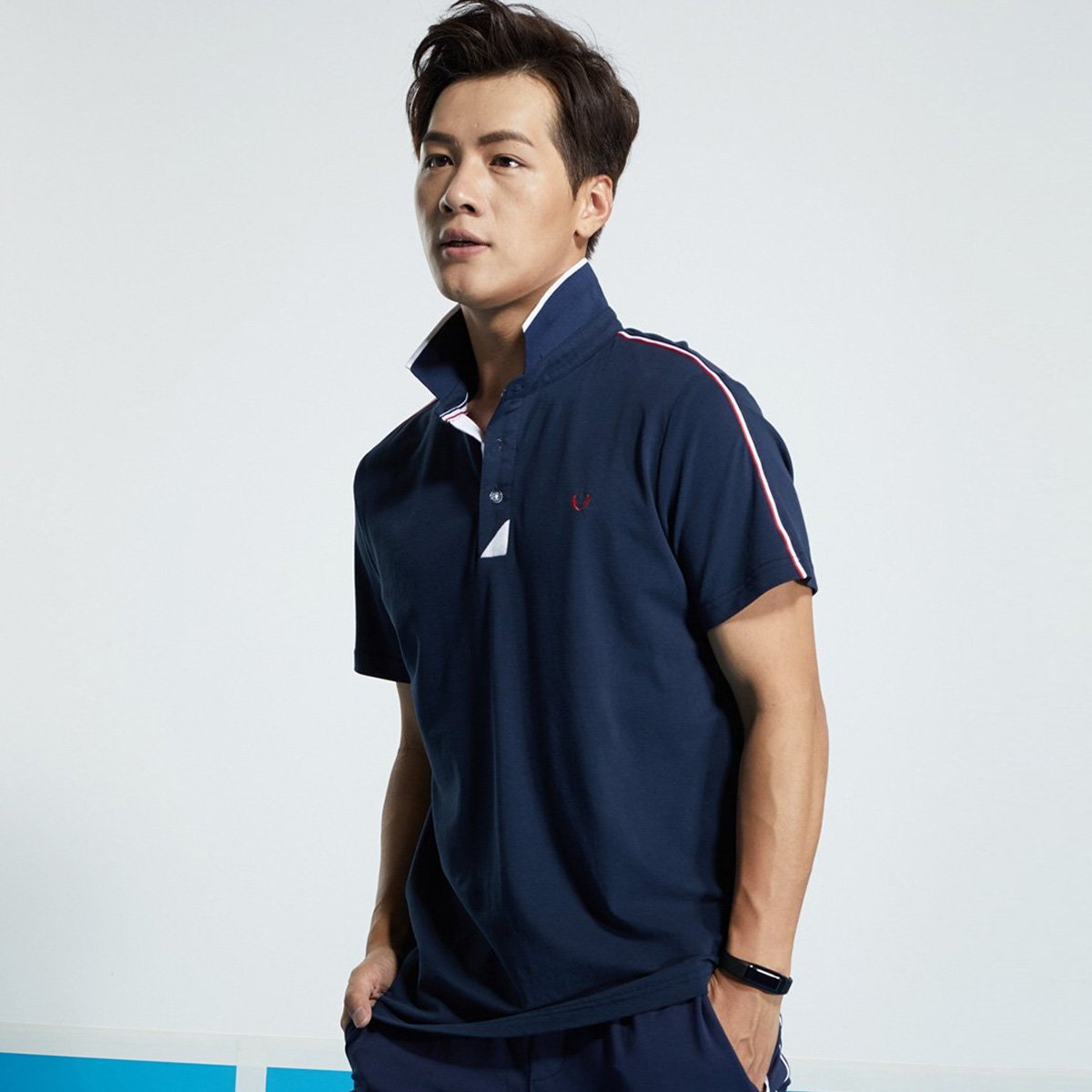 夏款运动休闲 简约通勤 男款运动t恤 短袖polo衫