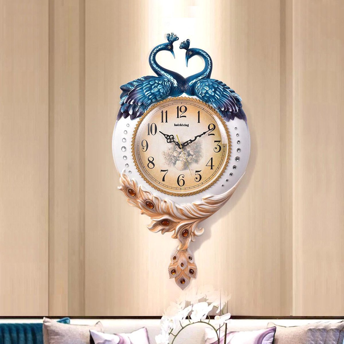 欧式客厅卧室时钟挂件静音钟表挂钟
