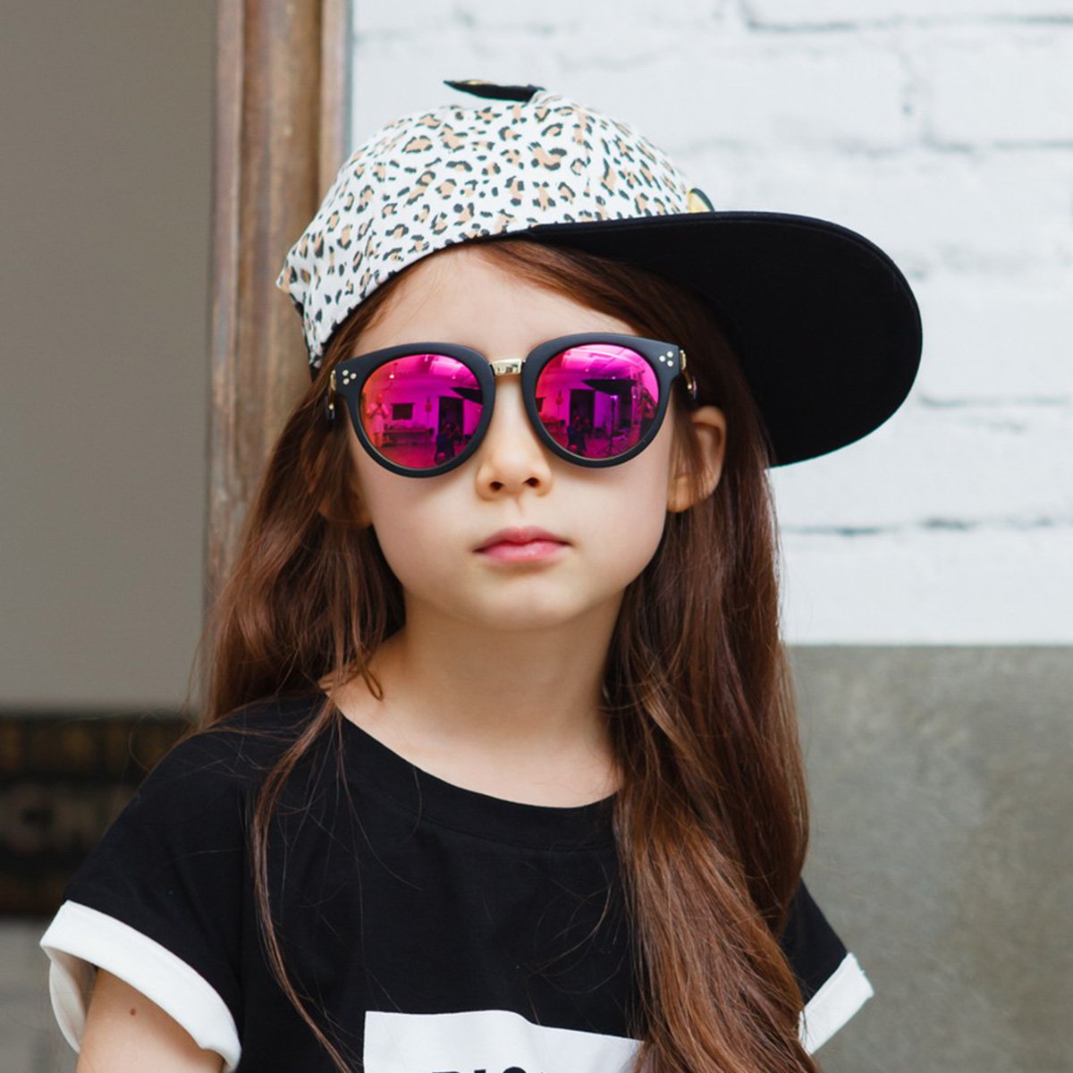 柠檬宝宝lemonkid 夏季男童女童学院风亲子太阳镜 儿童太阳镜