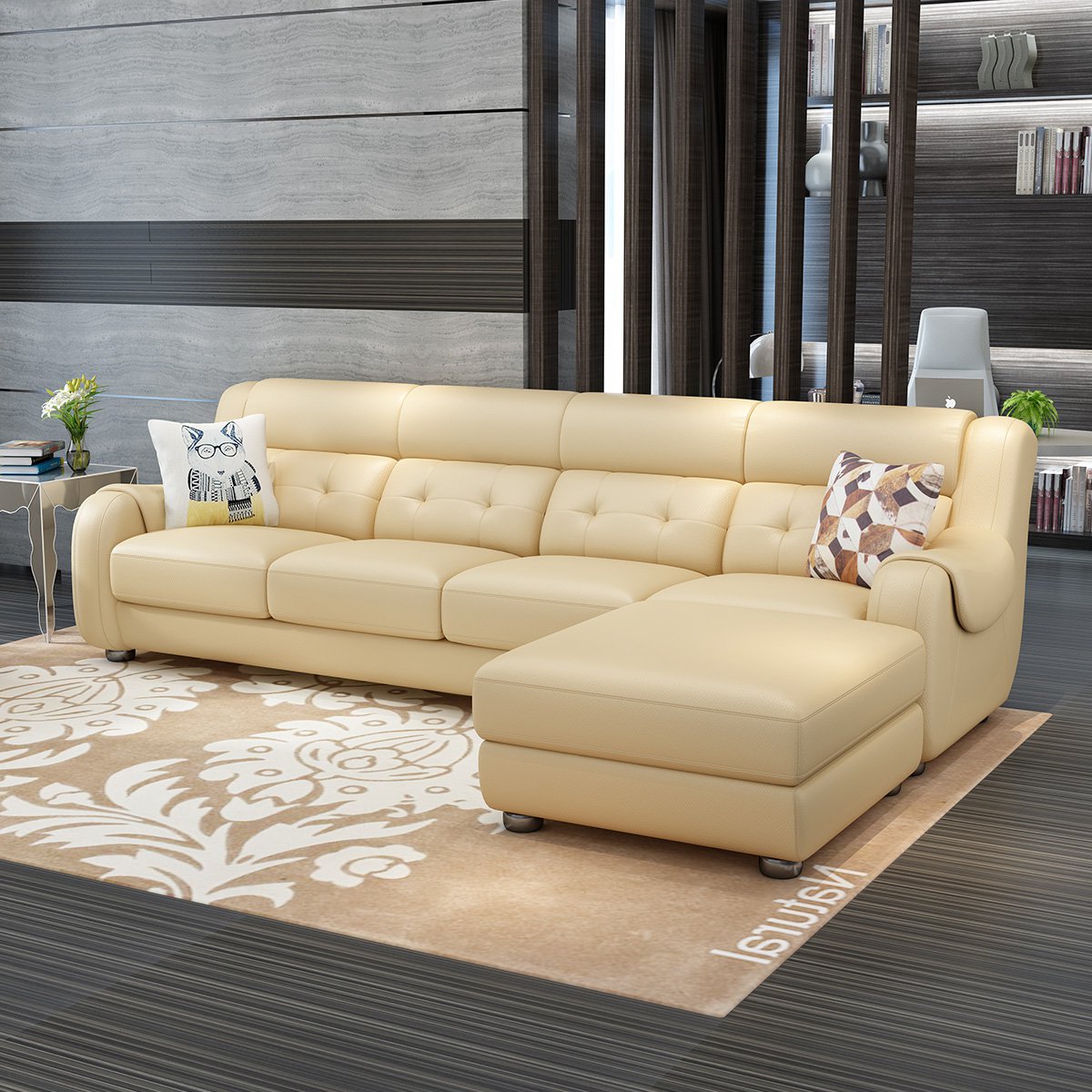 现代头层牛皮真皮沙发组合小户型客厅皮艺沙发简约皮沙发