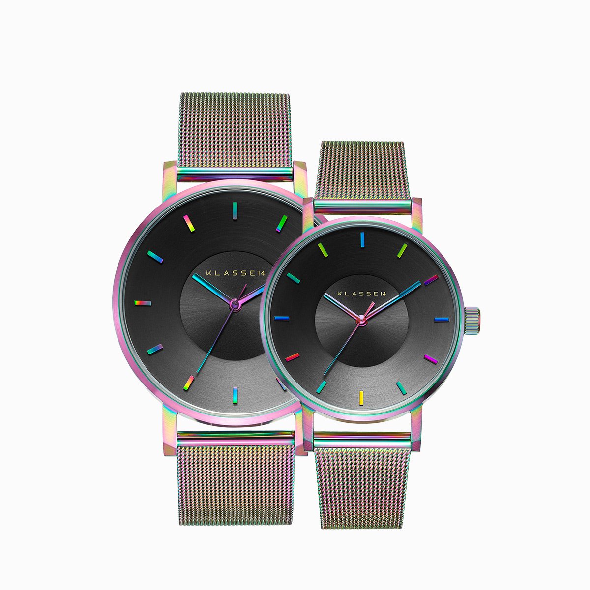 k14(klasse14)意大利时尚彩虹手表一对钢带男士女士创意情侣时尚个性