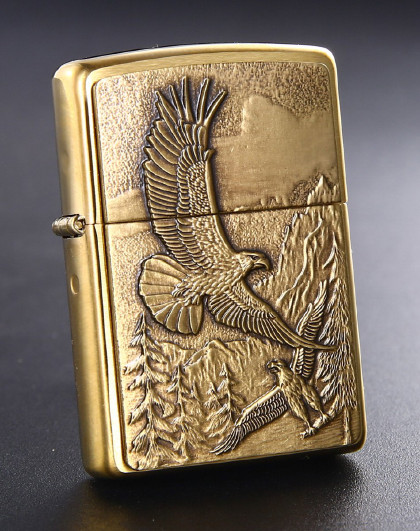 专柜同款 zippo打火机美国芝宝 高山鹰-防风煤油打火机