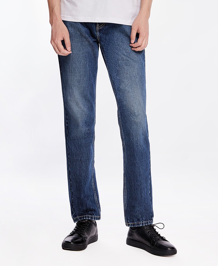 时尚尖货—texwood男女包休闲牛仔裤男黑色宽松直筒修身长裤男士青年