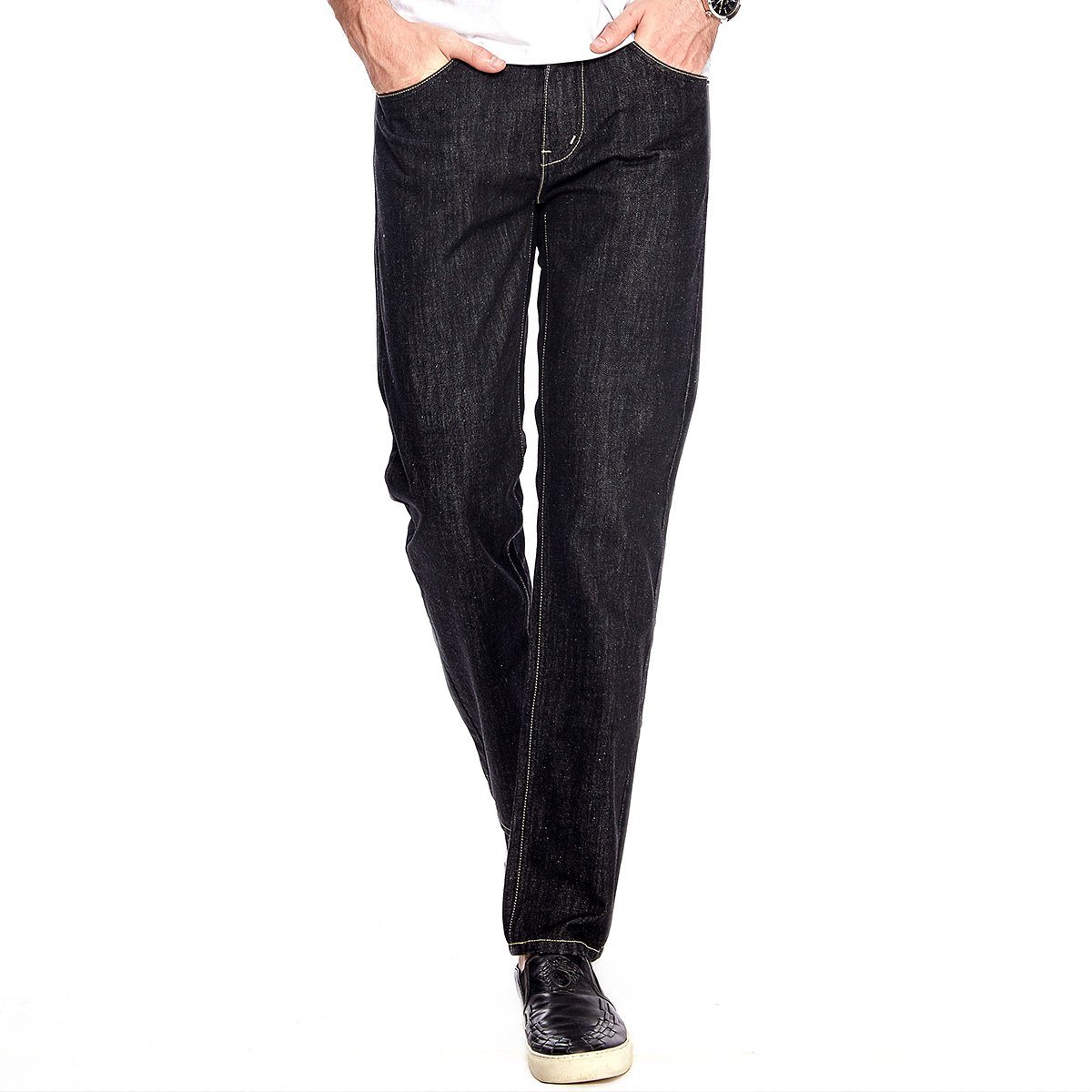 texwood箱包特卖旗舰店牛仔裤男夏季修身直筒弹力商务休闲宽松百搭