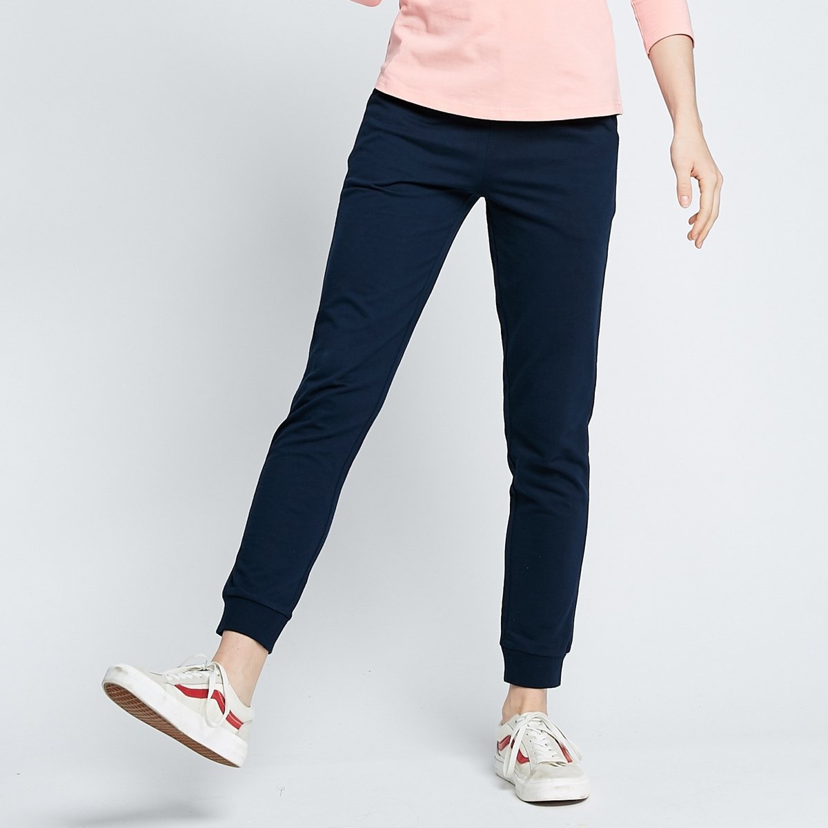 真维斯长裤女 秋装新款女士修身卫裤针织运动裤