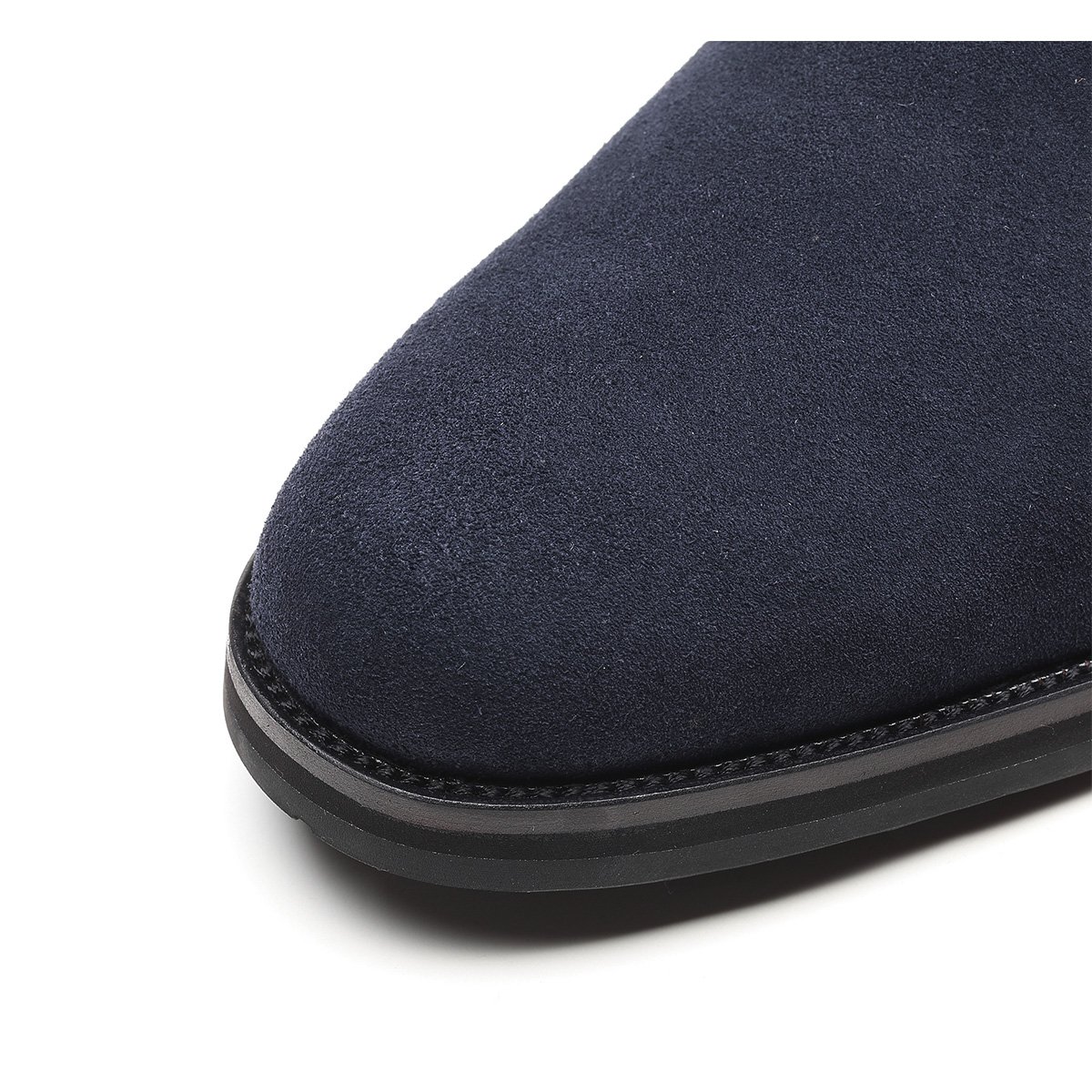 深蓝牛反绒皮休闲鞋