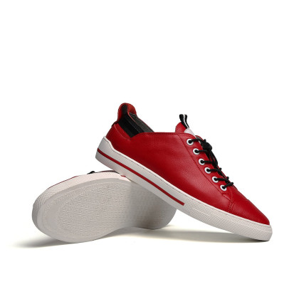 吉尔达2018新品潮鞋牛皮运动休闲男舒适板鞋男鞋