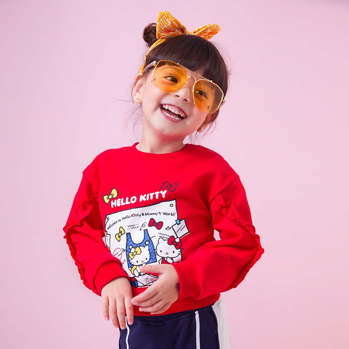 hellokitty女童装秋新款幼童卫衣印花长袖女宝宝卫衣宝宝衣服