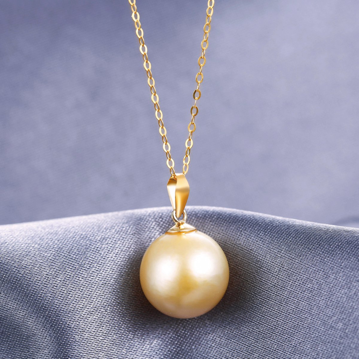 luxe 珍珠钻石珠宝专场me luxe 轻系列 18k金正圆强光香槟金南洋金