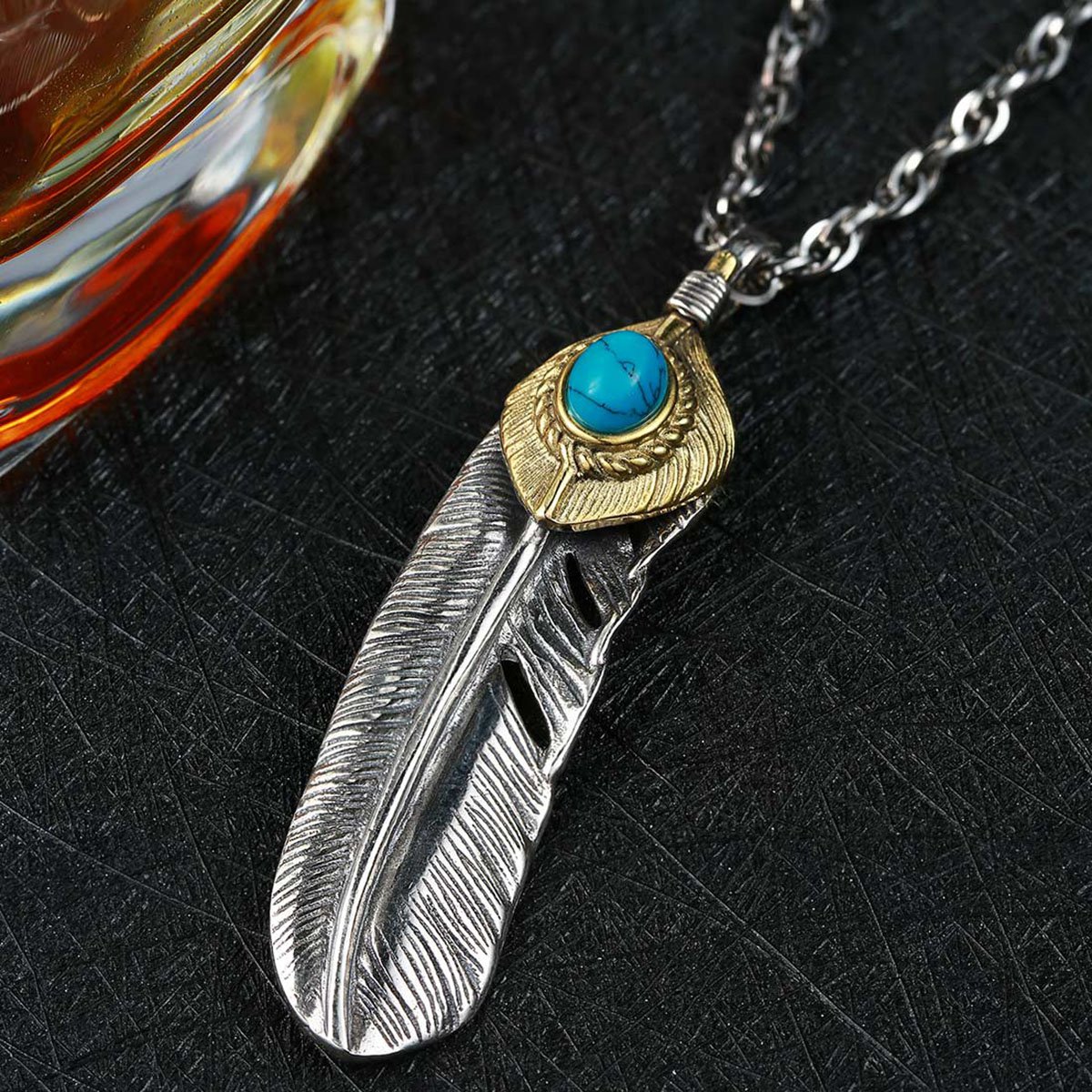 bnlf饰品专场 bnlf s925银高桥经典复刻手作羽毛吊坠