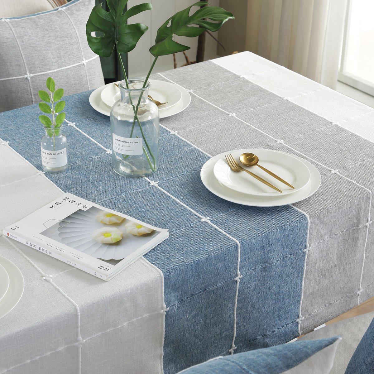 简约现代文艺北欧亚麻麻台布茶几餐桌布布艺亚麻长方形桌布