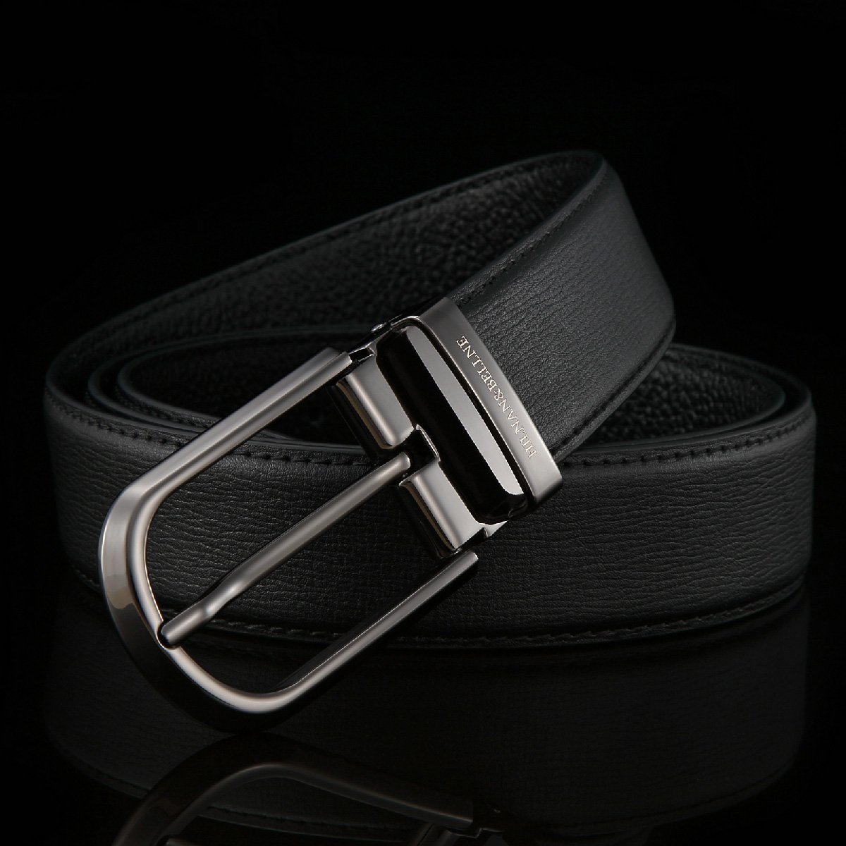 男士皮带潮男正品牛皮百搭针扣腰带真皮男青年休闲裤带男皮带