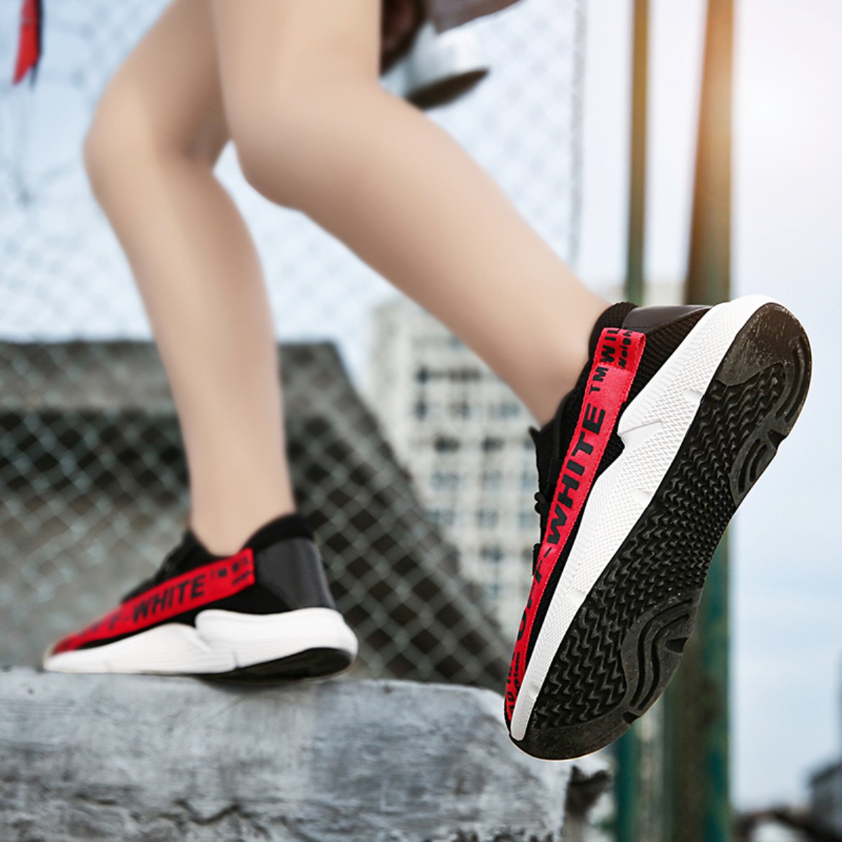 沃特沃特跑步鞋男女潮鞋透气减震休闲网鞋82j640102_唯品会