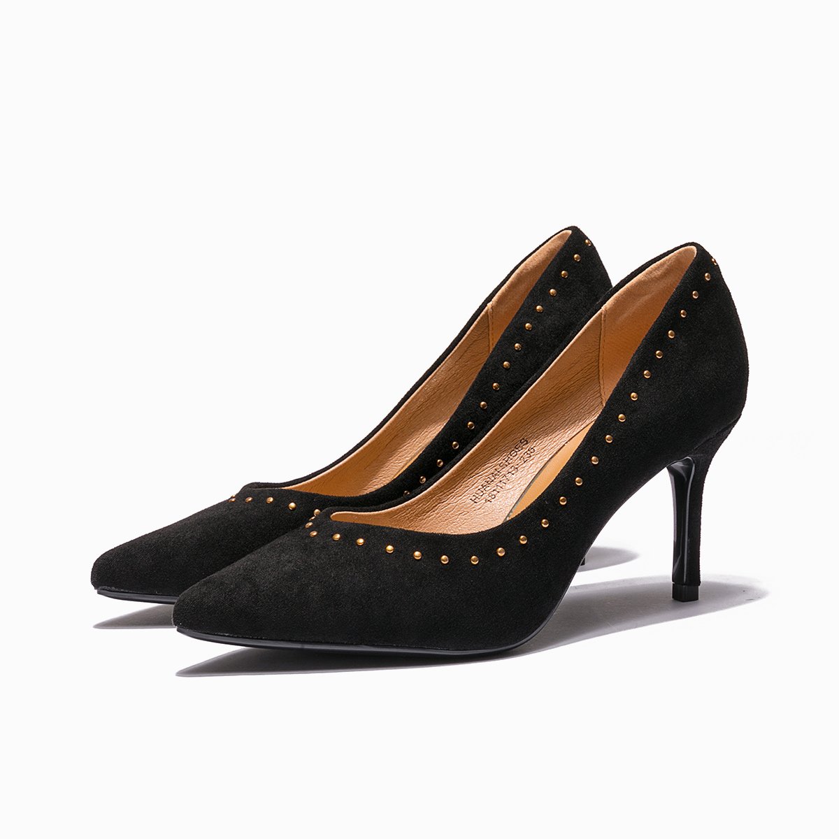 华耐女鞋秋季新款通勤高跟鞋女细跟尖头浅口单鞋工作鞋晚宴鞋